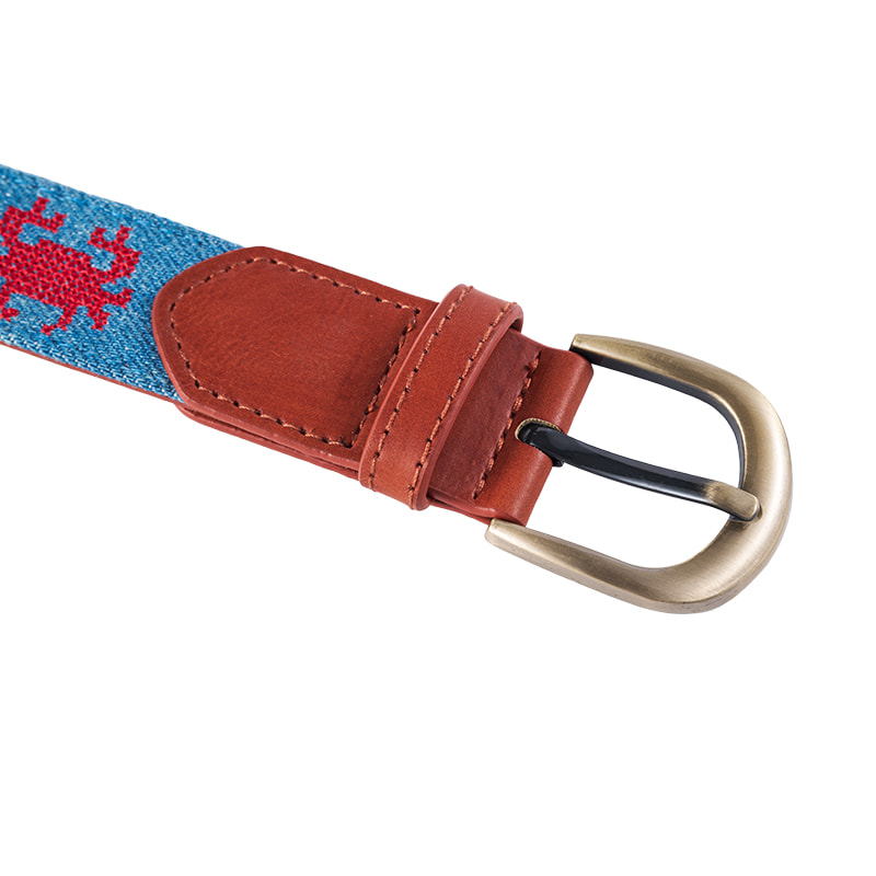 Hellbrauner Stickgürtel