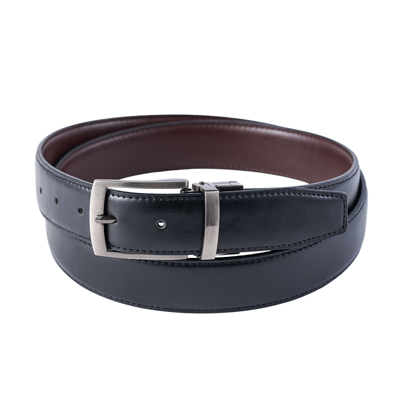 Schwarzer Kaffee Double Face Classic Wendegürtel