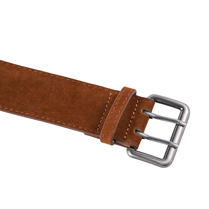 Wildleder-Bundgürtel mit silberner Dornschließe